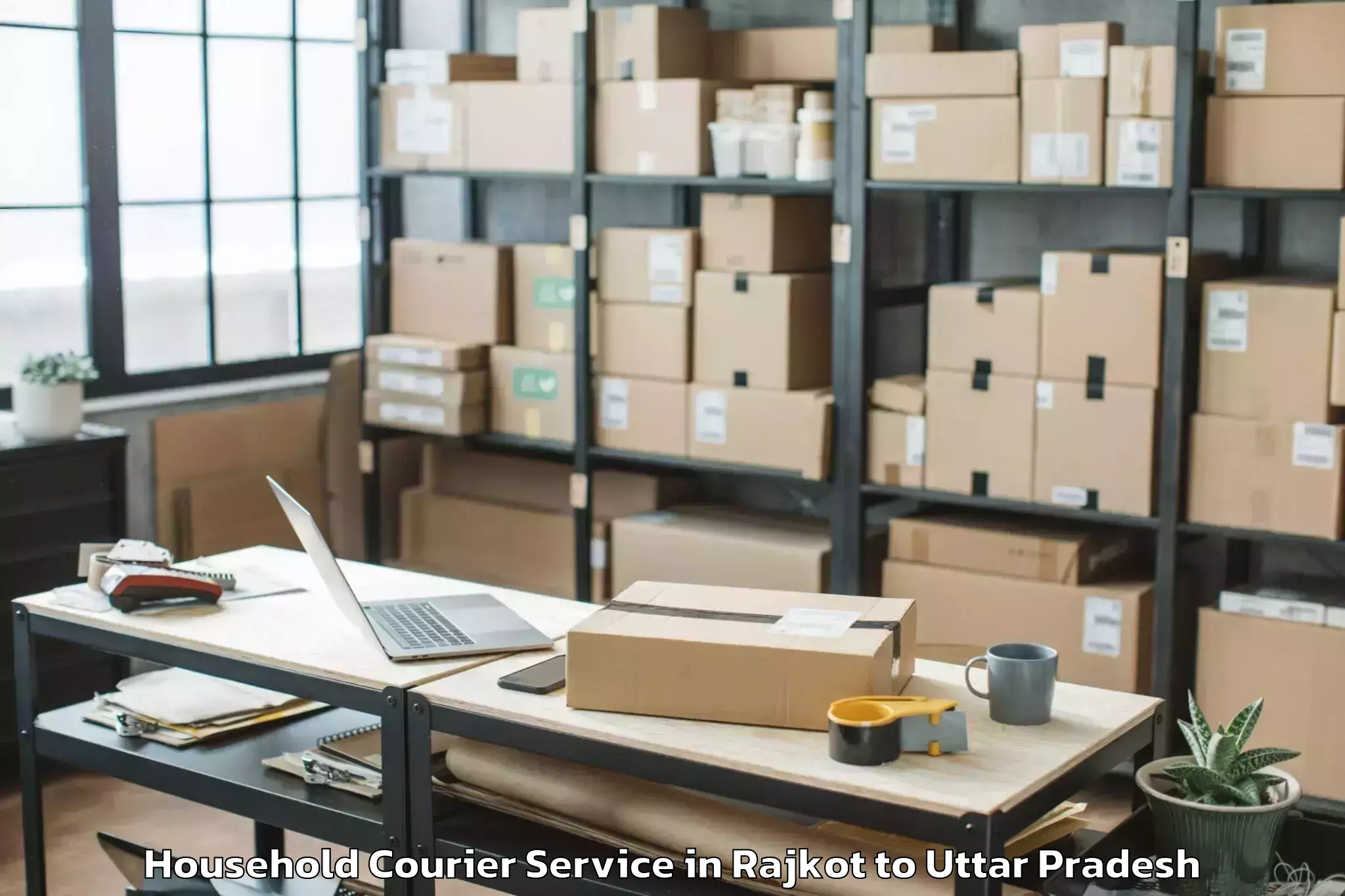 Book Your Rajkot to Konch Household Courier Today